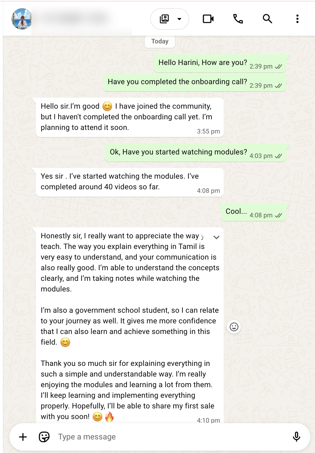 Student success story