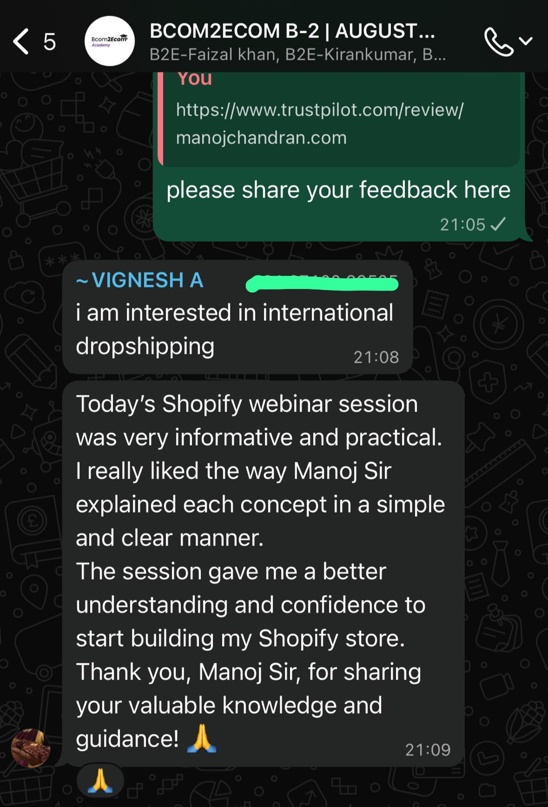 Student success story