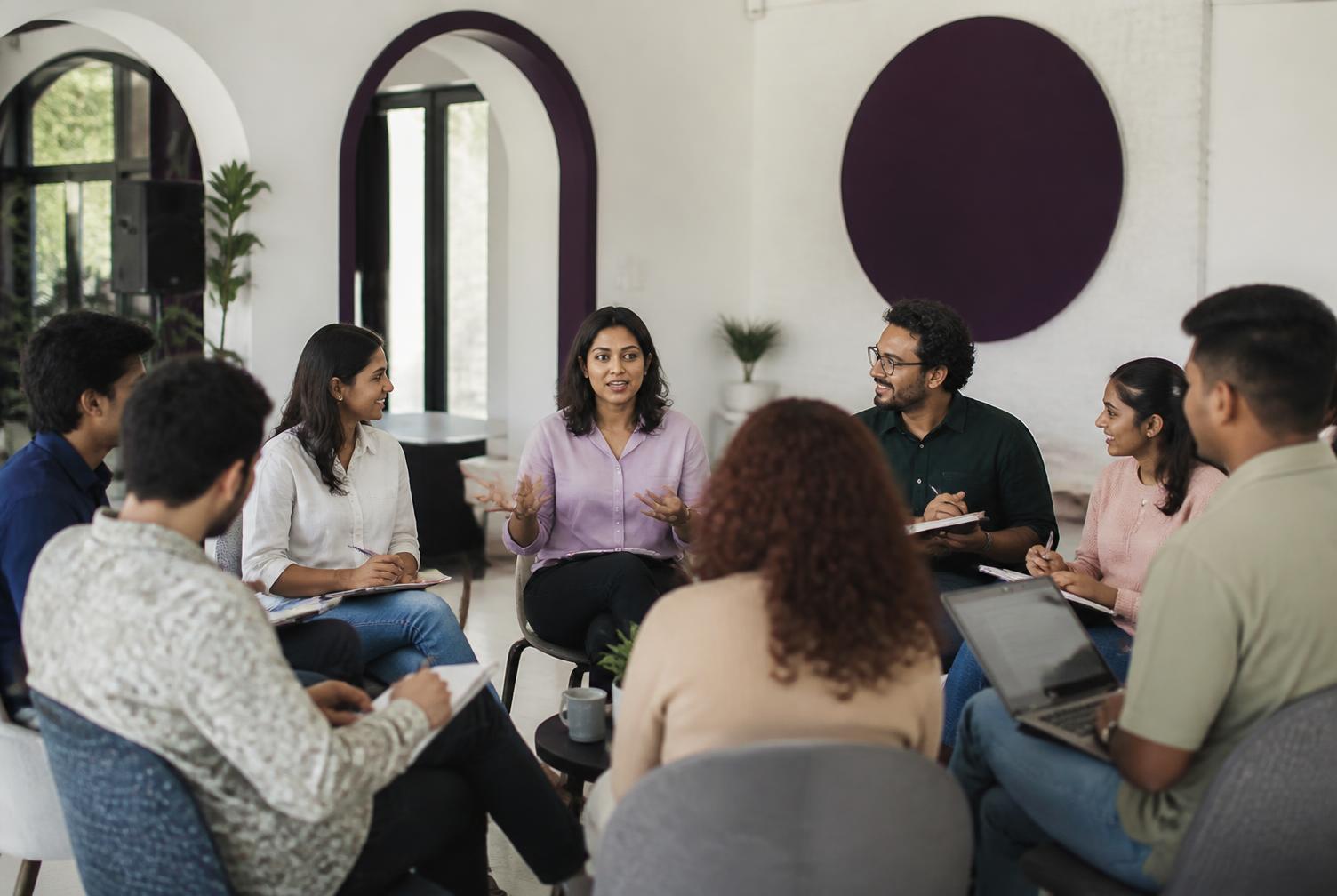 Entrepreneurs learning from each other in a community conversation